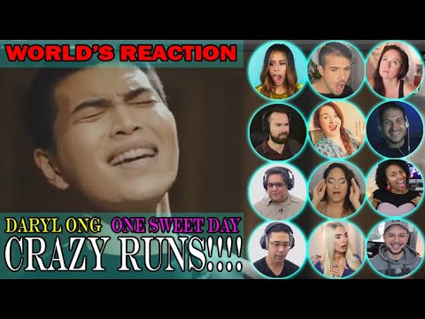 DARYL ONG CRAZY RUNS/One Sweet Day/ - REACTION COMPILATION (highlight)