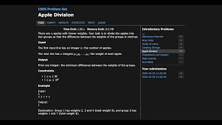 Solving Apple Division on CSES in Java || Beginner || Code along with me