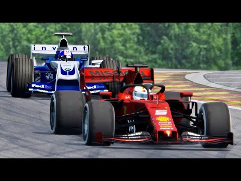 Ferrari F1 2019 vs Williams F1 2004 - Spa