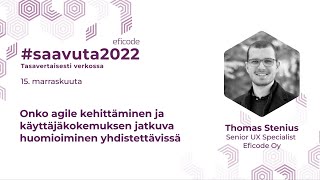 Onko agile kehittäminen | Thomas Stenius | Saavuta 2022