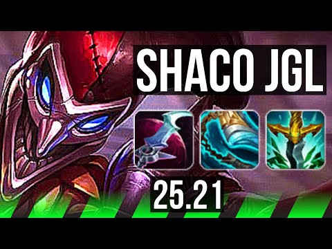 SHACO vs KHA'ZIX (JGL) | 14/4/18, Rank 9 Shaco, 800+ games, Godlike | KR Master | 25.21