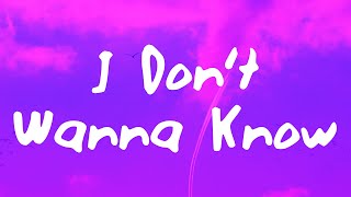 Mario Winans - I Don&#39;t Wanna Know (Lyrics)
