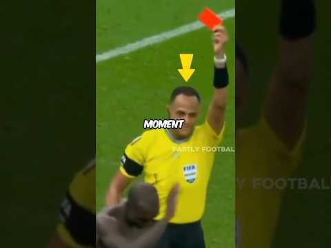 This referee laughs while giving a red card