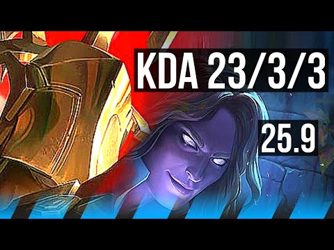 PANTHEON vs VLADIMIR (MID) | Rank 1 Panth, 55k DMG, 23/3/3, Legendary | EUNE Challenger | 25.9