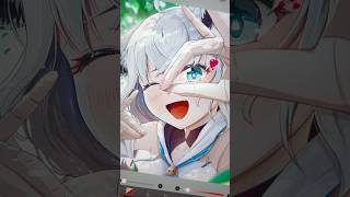 アイビスペイントで白上フブキ描いてみました‼️