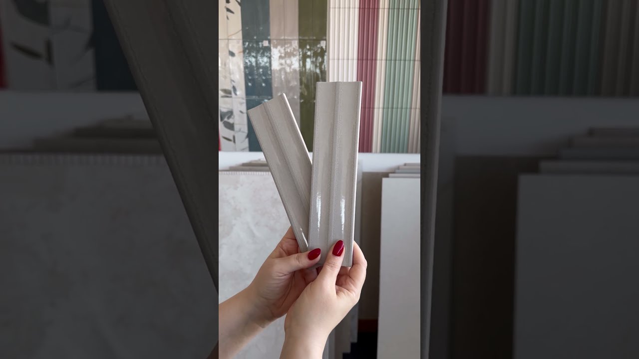Cegiełki gresowe 3d w szarym kolorze i połysku