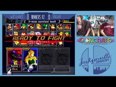 Jax Smash Weekly 5/11/17 - Wevans(Samus) Vs Bear(Sheik) - Melee Winners R2