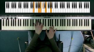 How to play &#39;Gentle Thoughts&#39; by Herbie Hancock on Rhodes (half speed with midi notes displayed)