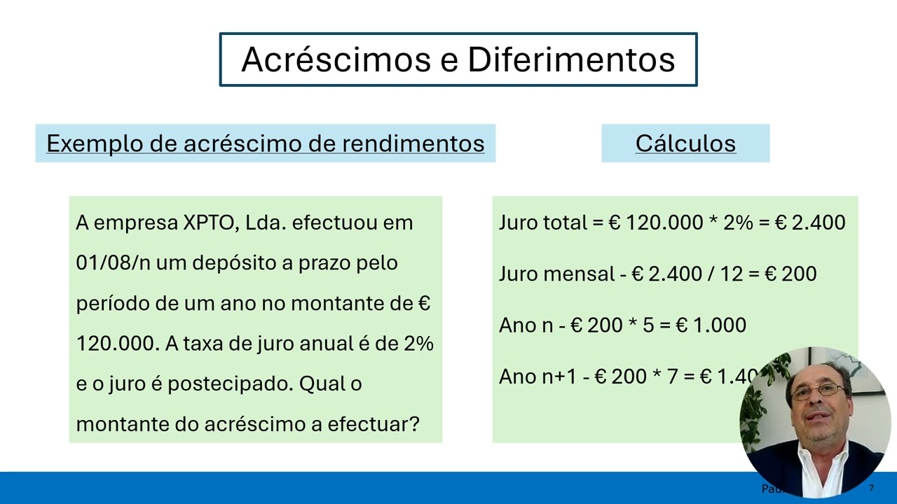 Acréscimos e Diferimentos