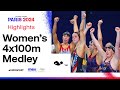 STUNNING SCENES Women S Swimming 4x100m Medley Relay Highlights Paris2024