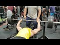 Training with James 6 weeks out from pro debut bench pressing 180kg
