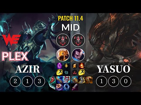 WE Plex Azir vs Yasuo Mid - KR Patch 11.4