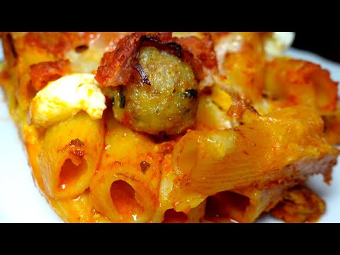 Pasta China Calabrese al Forno della domenica  con le Polpettine fritte