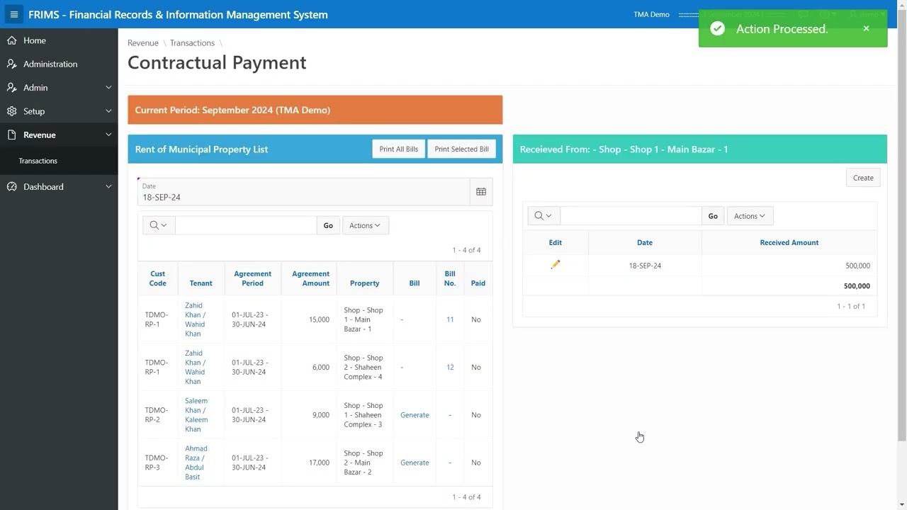 Revenue Transactions Menu Tutorial - Urdu