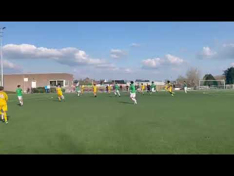 Goal en 8 seconde match S.K. Pepingen Halle vs Jong Lede U16