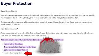 MERCARI BUYER PROTECTION IS A SCAM - THEY DO NOT FOLLOW THEIR POLICY SO THEY DO NOT HAVE TO REFUND