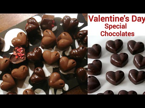 Valentine's day chocolates | Last minute Valentine's day gift | heart shaped chocolate recipe |