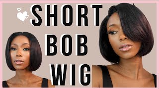 How To: Affordable SHORT BOB WIG with Closure | Hair Tutorial