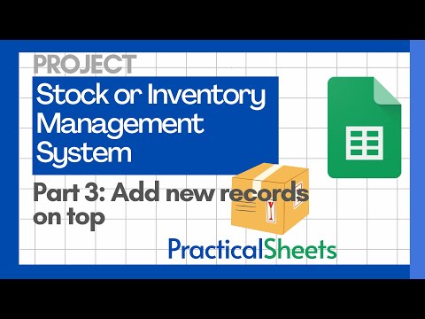 Create a STOCK Management System in Google Sheets 