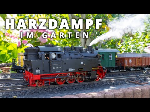 Die Harzer Schmalspurbahn dampft durch den Garten - Echtdampf Gartenbahn anheizen