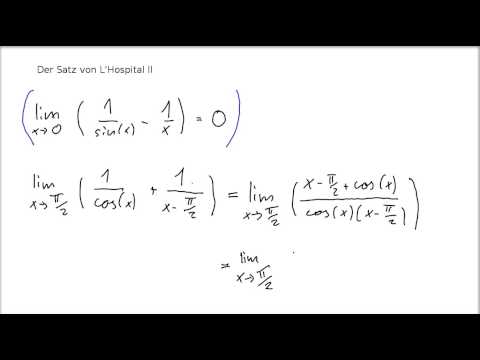 Der Satz von L'Hospital II