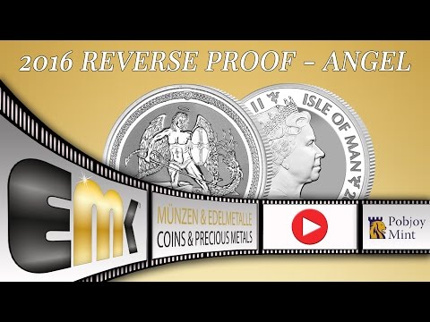Isle of Man 1 Oz Silver Archangel St. Michael Reverse Proof Coin 2016