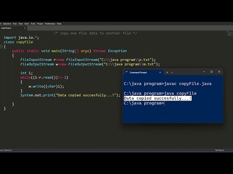 Program To Copy Data One File To Another File Java Program