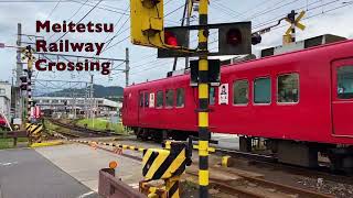名鉄新鵜沼の踏切 - Meitetsu Railway Crossing