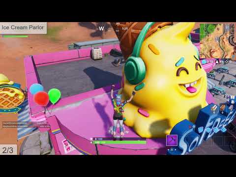 fortnite showtime challenges use keep it mello at a trucker s oasis ice cream parlor frozen lake - ice cream parlor fortnite keep it mello