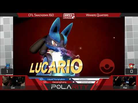 CFL Smackdown 160 WiiU - Day (Lucario) vs Kiki (Diddy Kong) - Winners Quarters