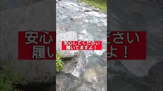 濡れるおっさん　川遊び