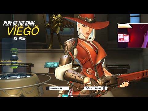 Gale Hitscan Main - Ashe gameplay! [ Overwatch Season 31 Top 500 ]