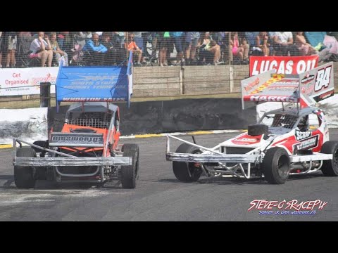 BriSCA F1 Stockcars - 84 V 408 Tom Harris #WallopStraightIn Ant Whorton-Eales - Skegness Consolation