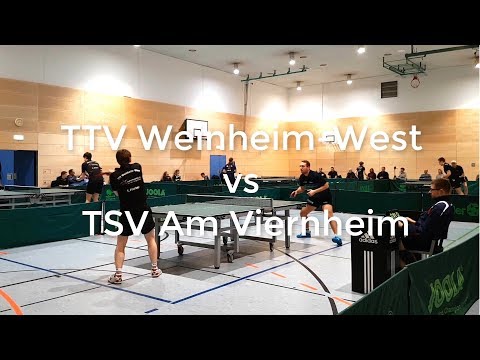 Verbandsliga: TTV Weinheim West vs TSV Amicitia Viernheim [ 2018/2019 ]