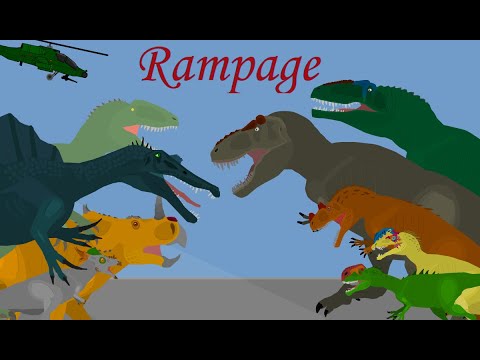 Epic Dinosaur Battle | T-rex Rampage (Dinosaurs vs Humans) - Pivot Animator