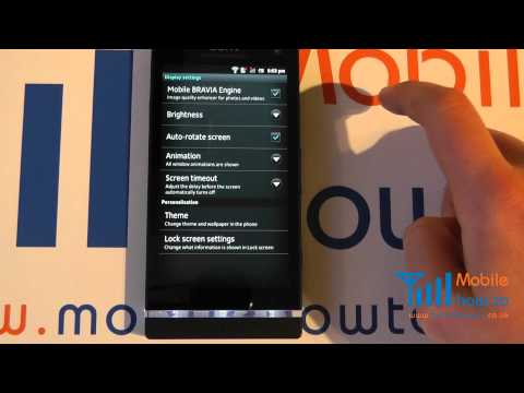 How To Stop/Set Auto-Rotate Display - Sony Xperia S