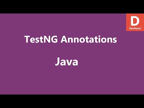 Java TestNG Annotations