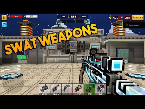 Pixel Gun 3D - Swat Weapons [Gameplay] Clan Siege Battle