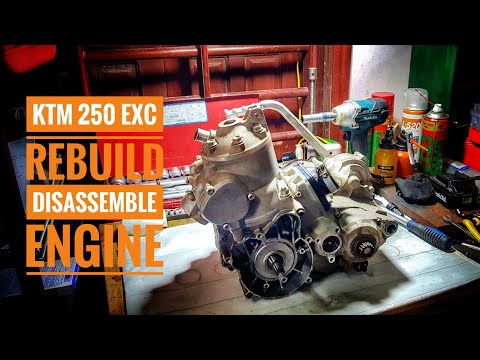 KTM 250 EXC REBUILD |  Disassemble Engine