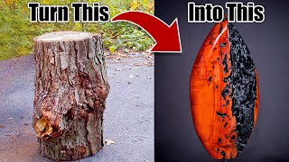 I turn rotten firewood into art.