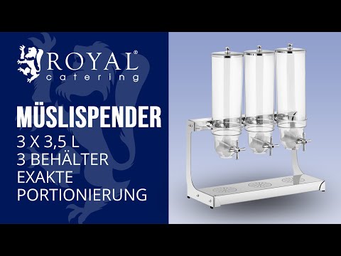 Video - B-Ware Müslispender - 3 x 3,5 l - 3 Behälter