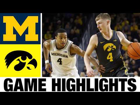 #3 Michigan vs Iowa Highlights | Men's Basketball | College Basketball 2026