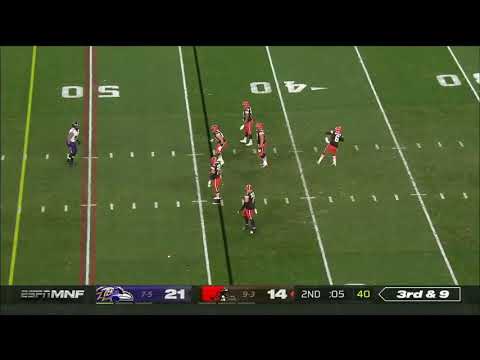 Baker Mayfield throws the ball 70 yards (and Chuck Clark gets destroyed by uprights) || 2020