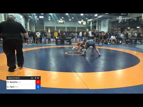 70 Kg Consolation - Kyle Botelho, San Francisco Wrestling Club Vs Evan Yant, Panther Wrestling Clu