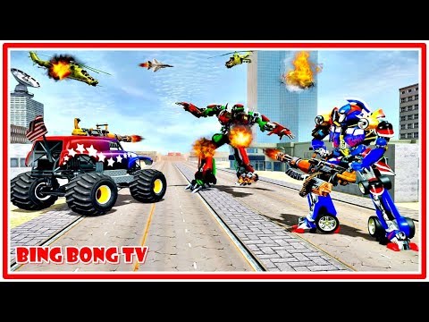 US Police Monster Truck Robot Transform - Best Android Gameplay | Videogame