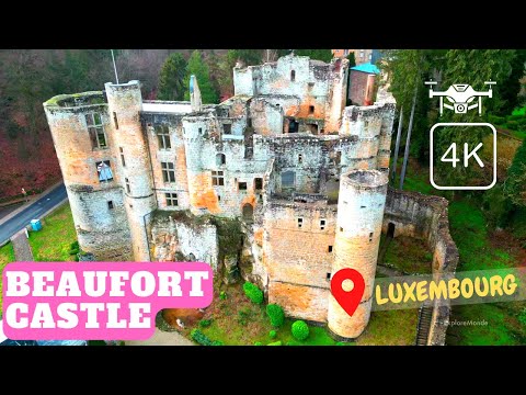 Beaufort Castle Luxembourg | Châteaux de Beaufort Luxembourg [Drone] [4K]