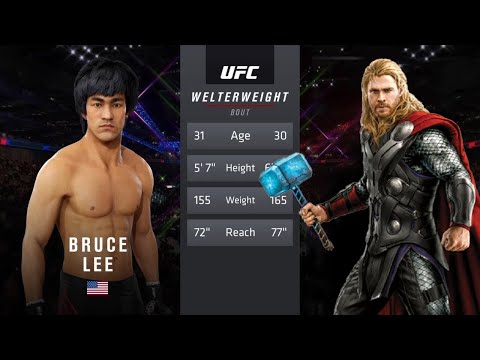 UFC4 Bruce Lee vs Marvel Thor Avengers EA Sports UFC 4