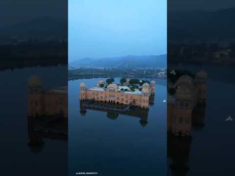Beautiful drone view of jal mahal 😍😍😍
