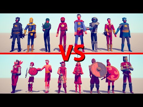 DC Team vs MELEE Team - Totally Accurate Battle Simulator TABS