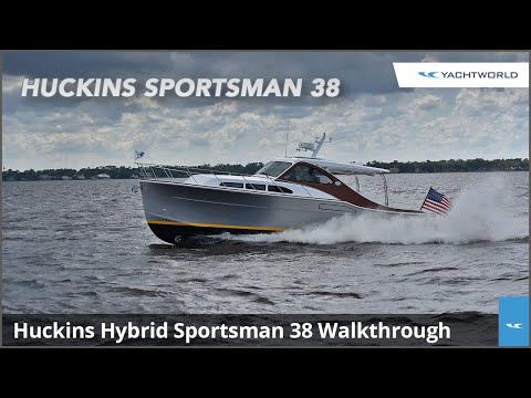 YachtWorld Review of Hybrid Electric Sportsman 38 - Youtube Video